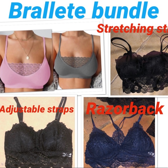 Sexy lace floral bralette bundle NWOT - Picture 1 of 7